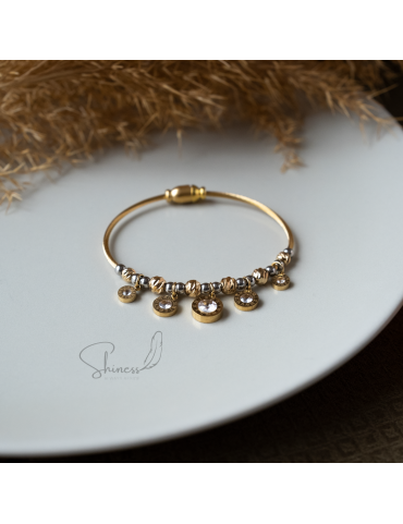 Yuvarlak modelli şık gold pandora