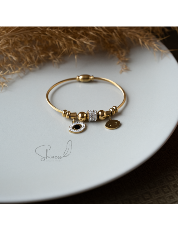 Göz detaylı gold pandora